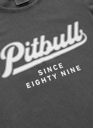 T-shirt damski PIT BULL Denim Washed ANGEL LOGO grafitowy