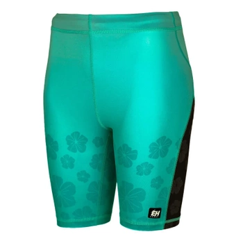 Legginsy biegowe 1/3 damskie EXTREME HOBBY FLOWERS miętowy