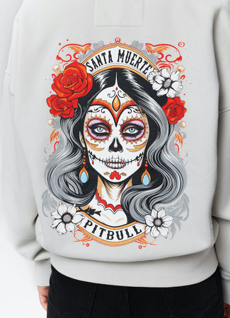 Damska bluza PIT BULL Washed LOVIA SANTA MUERTE WMN white stone rozpinana
