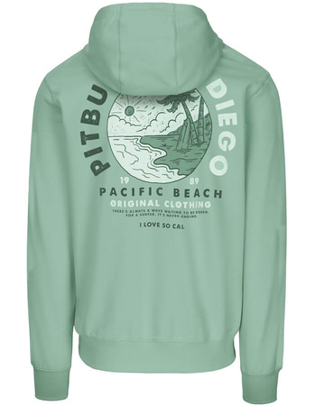Bluza PIT BULL Tricot Terry PLANET SURF light mint rozpinana