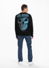 Bluza PIT BULL BLUE SKULL czarna prosta