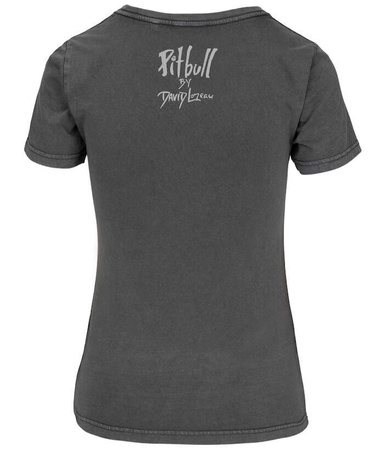 T-shirt damski PIT BULL Middle Washed DOUBLETROUBLE WMN grafitowy 