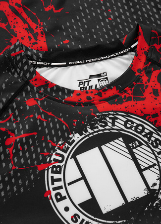 Rashguard PIT BULL BLOOD DOG 2 czarny krótki rękaw