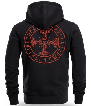 Bluza DOBERMANS THORS CROSS BZ386 czarna rozpinana czarna