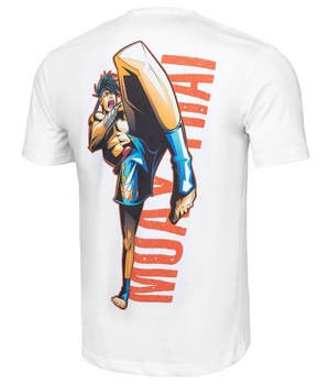 T-shirt PIT BULL  MUAY THAI CHAMPIONS biały