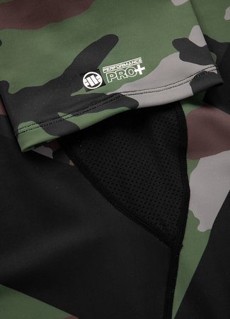 Rashguard PIT BULL CROSS CAMO woodland camo krótki rękaw