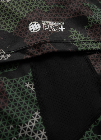 Rashguard PIT BULL MESH NET CAMO zielony krótki rękaw