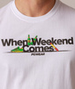 T-shirt PGWEAR WHEN WEEKEND biały