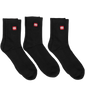 Długie skarpetki PIT BULL HIGH ANKLE  LOGO czarne cienkie - 3 pary