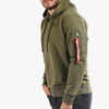 Bluza ALPHA INDUSTRIES X-FIT oliwkowa (dark green) kaptur 158321 257