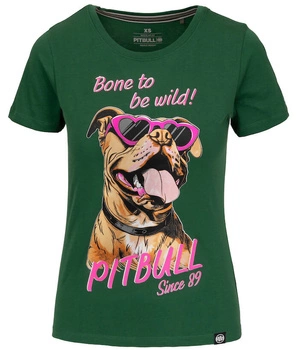 T-shirt damski PIT BULL SUNGLASSES DOG WMN leaf green