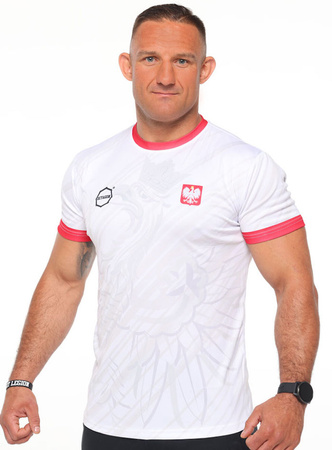 Koszulka sportowa OCTAGON POLSKA ORZEŁ biała