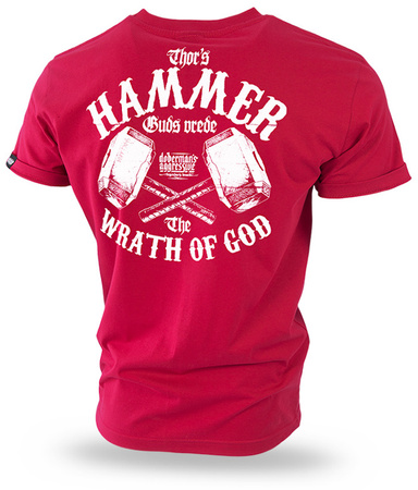 T-shirt DOBERMANS THOR HAMMER TS298 czerwony