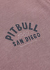 T-shirt PIT BULL Denim Washed RAW EDGE PACIFIC dusty burgundy