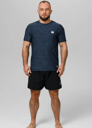T-shirt PIT BULL SMALL LOGO CASUAL SPORT granatowy (navy melange)