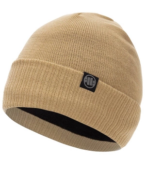 Czapka zimowa PIT BULL SMALL LOGO II beżowa