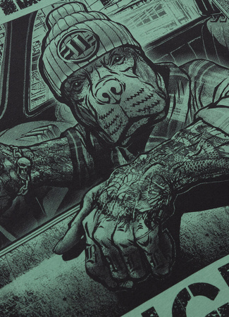 T-shirt PIT BULL DRIVE 170 (mint) miętowy