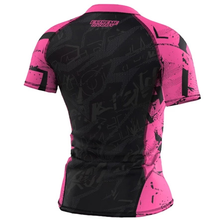 Damski shortsleeve rashguard EXTREME HOBBY NEO różowy