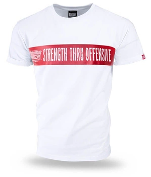 T-shirt DOBERMANS STRENGTH THRU OFFENSIVE TS226 biały