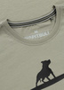 T-shirt PIT BULL SURFING DOG dusty salvia