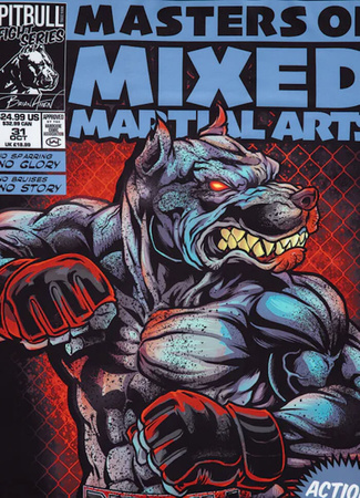 Koszulka sportowa PIT BULL MESH MASTERS OF MMA czarna krótki rękaw