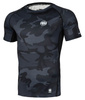 Rashguard PIT BULL ALL BLACK CAMO SMALL LOGO krótki rękaw