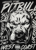T-shirt PIT BULL GREY DOG czarny