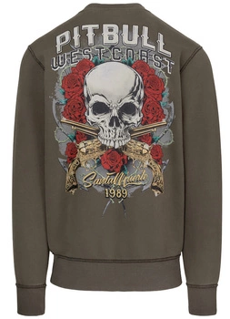 Bluza PIT BULL Washed SANTA MUERTE major olive prosta