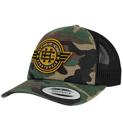 Czapka EXTREME HOBBY trucker cap HAWK camo green