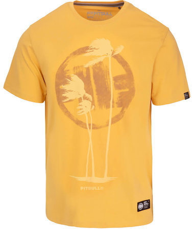 T-shirt PIT BULL PALMS żółty (warm yellow)