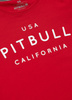 T-shirt damski PIT BULL USA CAL WMN czerwony