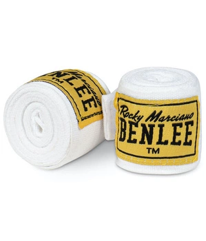 Bandaże bokserskie, owijki BENLEE ELASTIC 300 cm białe