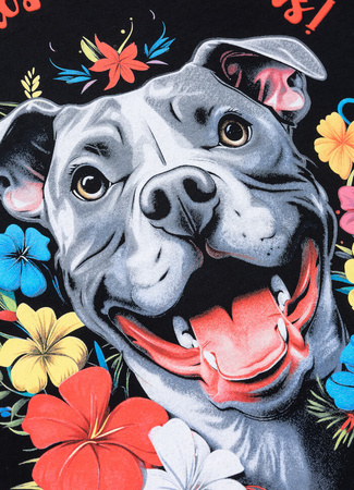 T-shirt damski PIT BULL HAPPY PIT 2 czarny