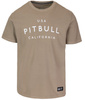 T-shirt PIT BULL USA CAL 210 GSM BRUSHED dark sand