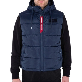 Bezrękawnik ALPHA INDUSTRIES HOODED PUFFER VEST FD granatowa (rep.blue) 118110 07