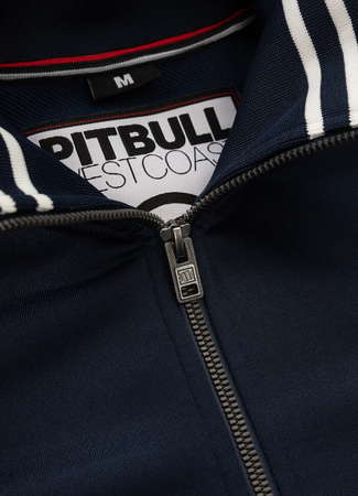 Bluza PIT BULL OLDSCHOOL TAPE LOGO TERRY granatowa stójka