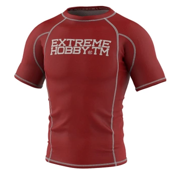 Short sleeve rashguard EXTREME HOBBY TRACE czerwony