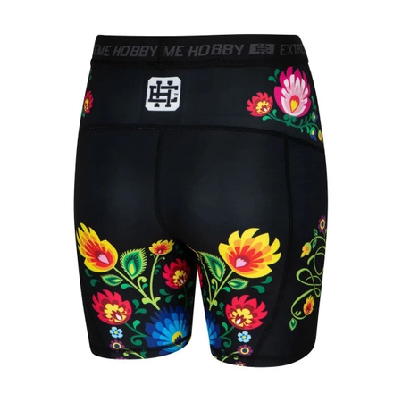 Legginsy sportowe damskie EXTREME HOBBY FOLK 1/3 czarny