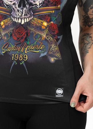 Damska koszulka sportowa Mesh PIT BULL SANTA MUERTE WMN  czarna