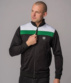 Bluza PGWEAR PETE biało-zielono-czarna stójka