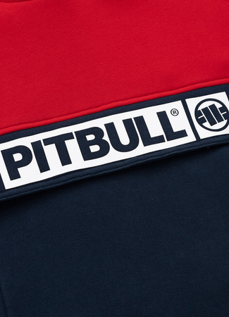 Bluza PIT BULL HILLTOP 2 COLOR czerwono/granatowa kaptur