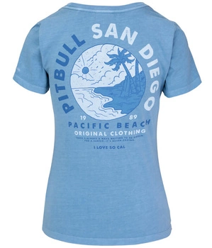 T-shirt damski PIT BULL Denim Washed PLANET SURF WMN błękitny