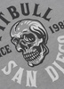 T-shirt PIT BULL T-shirt PIT BULL Denim Washed RAW EDGE SKULL LOGO grey