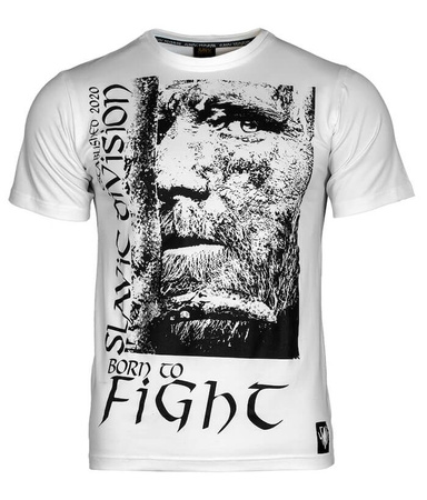 T-shirt SLAVIC DIVISION BORN TO FIGHT biały