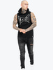 Tank top z kapturem TAPOUT ALAMEDA HOOD czarny