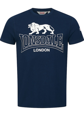 T-shirt LONSDALE HAZELHURST granatowy