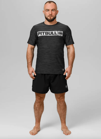 T-shirt PIT BULL HILLTOP CASUAL SPORT czarny (black melange)