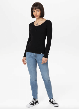 Damski Longsleeve PIT BULL RIB WMN czarny