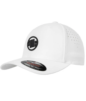 Czapka PIT BULL FULL CAP TECH LOGO WITH PERFORATED biała