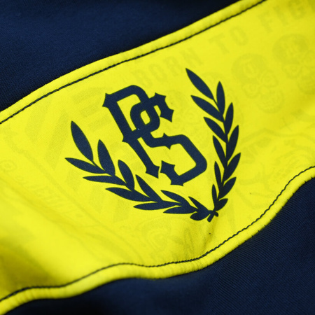 Bluza PRETORIAN TROUBLE YELLOW STRAP granatowa kaptur